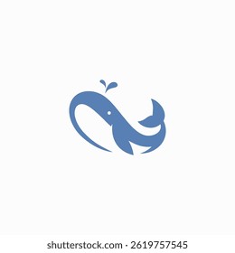 Plantilla de diseño de icono de logotipo de ballena
