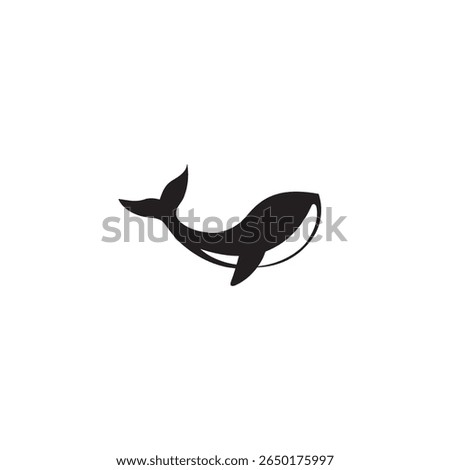 Whale logo icon flat vector design