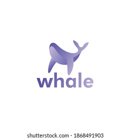 Whale logo icon vector design concept
