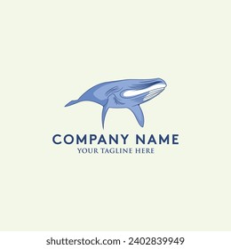 Whale logo icon vector illustration