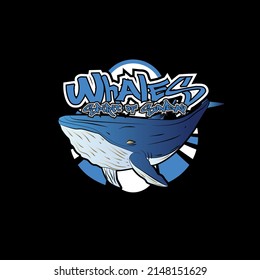 whale logo illustration design for sukajan is mean japan traditional cloth or t-shirt with digital hand drawn Embroidery Men T-shirts Summer Casual Short Sleeve Hip Hop T Shirt Streetwear