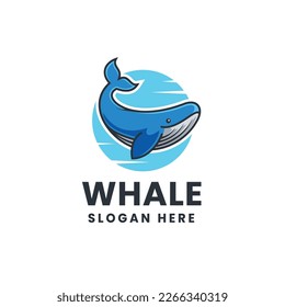 Whale Logo Illustration Mascot Design