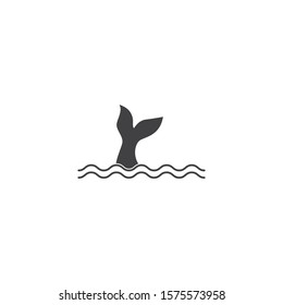 Whale logo illustration vector flat design