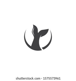 Whale logo illustration vector flat design