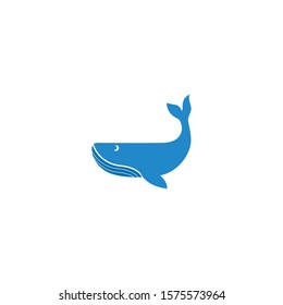 Whale logo illustration vector flat design