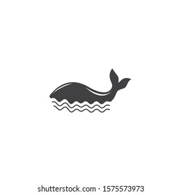 Whale logo illustration vector flat design