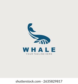 Whale logo image vector illustration template