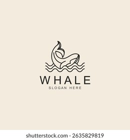 Whale logo image vector illustration template