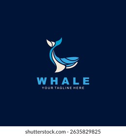 Whale logo image vector illustration template