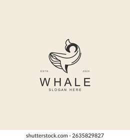 Whale logo image vector illustration template