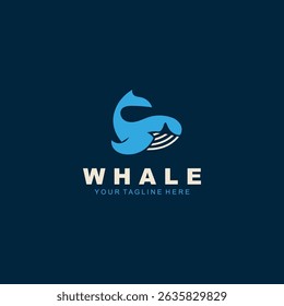 Whale logo image vector illustration template