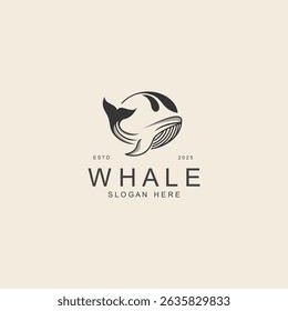 Whale logo image vector illustration template