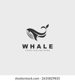 Whale logo image vector illustration template