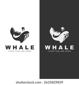 Whale logo image vector illustration template
