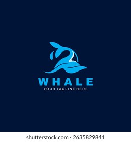Whale logo image vector illustration template