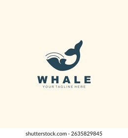 Whale logo image vector illustration template