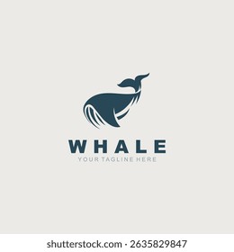 Whale logo image vector illustration template
