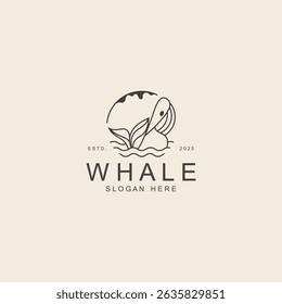 Whale logo image vector illustration template