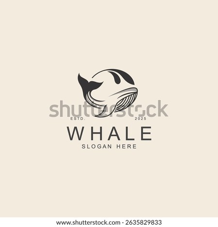 Whale logo image vector illustration template