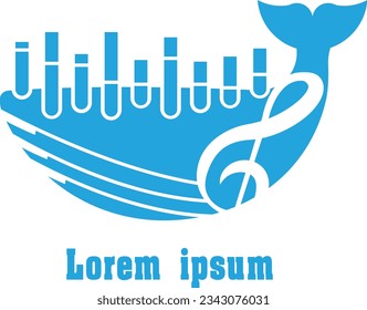 Whale Logo music Vector template