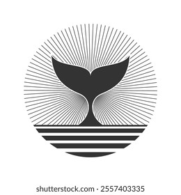 whale logo , simple and clean