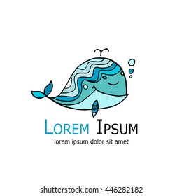 Whale logo, sketch for your design