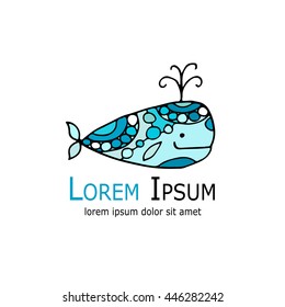 Whale logo, sketch for your design