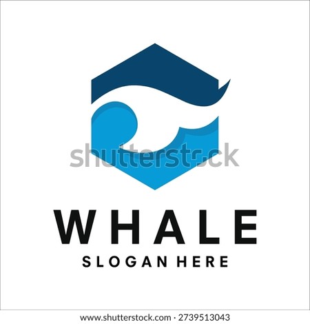 Whale logo symbol vector template illustration