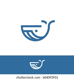 Whale. Logo template.