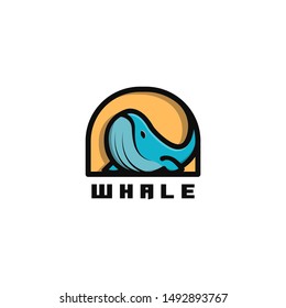 whale logo template design. Vector illustration. Abstract whale web Icons and vector logo.