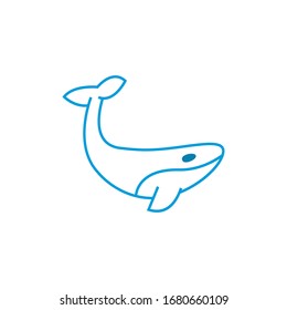 Whale logo template vector icon design