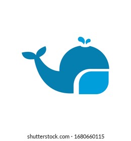 Whale logo template vector icon design