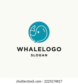 Whale logo template vector illustration design