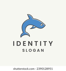 whale logo template vector illustration design