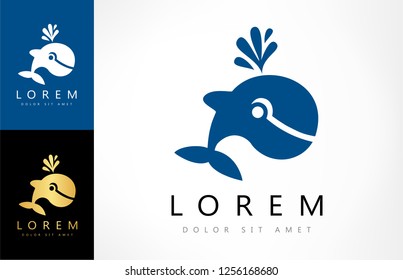 whale logo vector