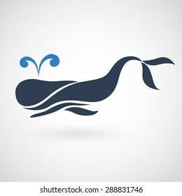 whale logo vector