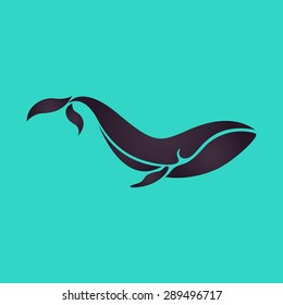 whale logo vector