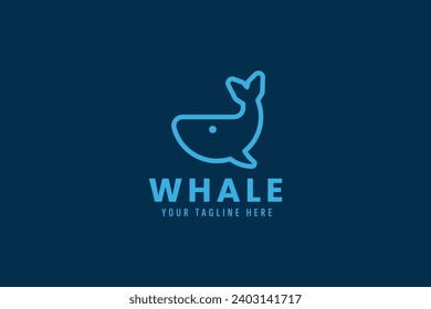 whale logo vector icon illustration