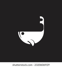 whale logo, which is modern and simple and elegant
