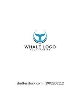 whale logo in white background