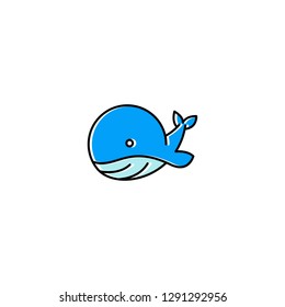 Whale Logos Thin Line Art Design