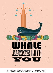 Whale Love Poster Design