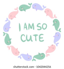 Whale. Magic. Cute. children's adventure. Logo. Print. Card. Scandinavian style. For your design.
