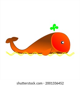 Logo de la carne de ballena vectorial gráfico adecuado para el logotipo de la tienda
