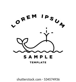Whale Minimal Sign Vector Design