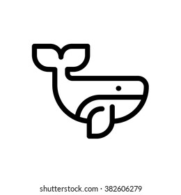 Whale minimal vector icon