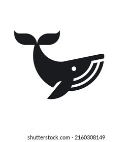 Whale modern logo design icon vector.