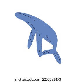 Whale, ocean aniaml. Sealife in Scandinavian style on a white background. Great for poster, card, apparel print. Vector illustration