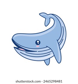 whale ocean animal isolated design