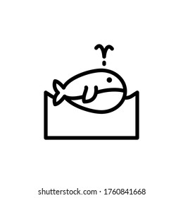 Whale, ocean icon. Simple line, outline vector elements of saving marine icons for ui and ux, website or mobile application